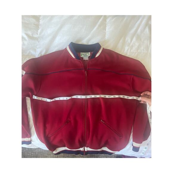 Vintage Winning Ways Men's Zip-Up Track Jacket Red White Size L - Picture 6 of 6